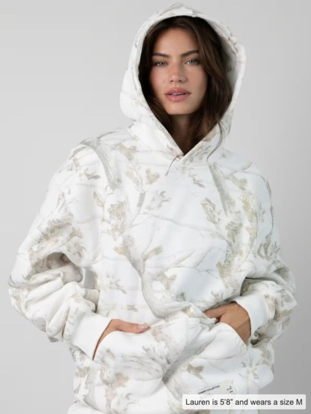 Comfrt Camo Hoodie Mega White Oak Oversized Heavyweight Fleece XL